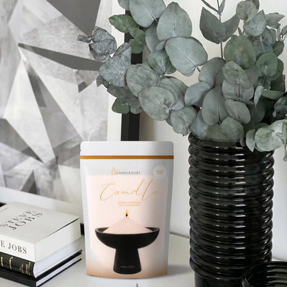 Candledust Mango Lime tropical scented pearled candle sand refill in an eco-friendly 1kg pouch - modern home interior view