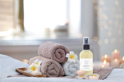 Bathroom view of Eucalyptus Aromatherapy Massage Oil - Natural soothing body massage oil | Lizush