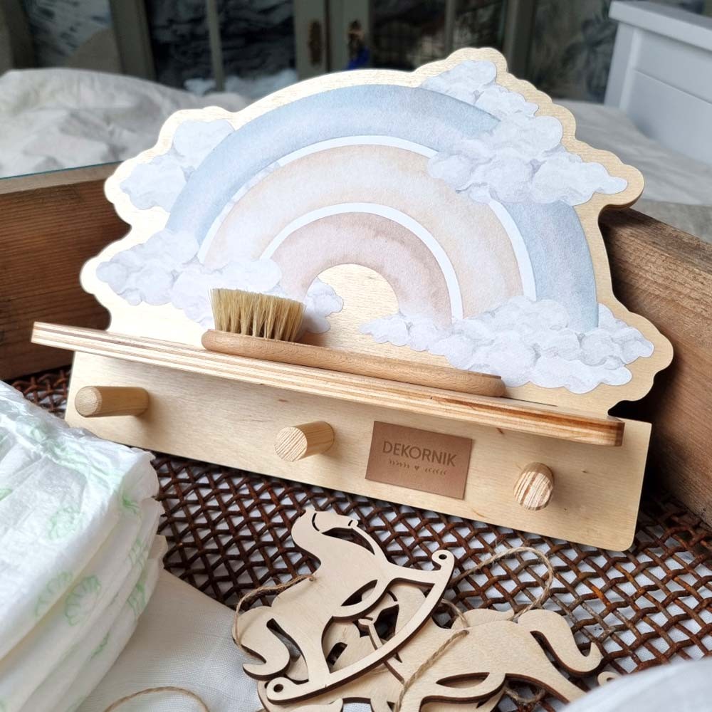 Mini Wall Shelf - Blue Rainbow