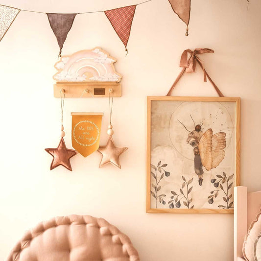 Mini Wall Shelf - Pink Rainbow