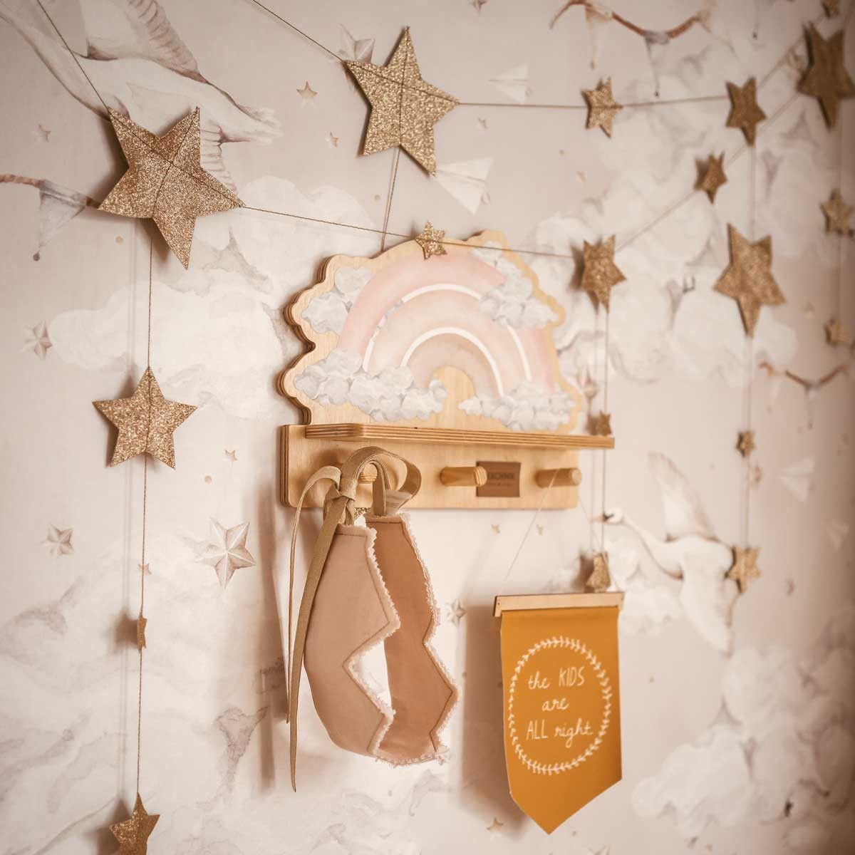 Mini Wall Shelf - Pink Rainbow