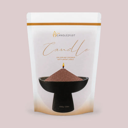 Candledust Mocha Mousse unscented pearled candle sand in a 1kg resealable refill pouch