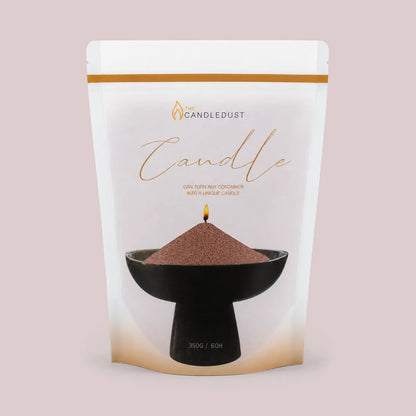 Candledust Mocha Mousse unscented pearled candle sand in a 350g resealable refill pouch