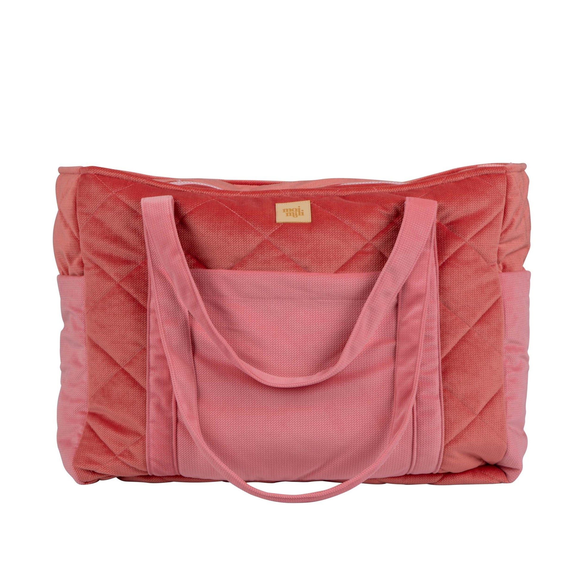 Moi Mili Candy Mom Weekender Bag - Quilted pink cotton travel bag