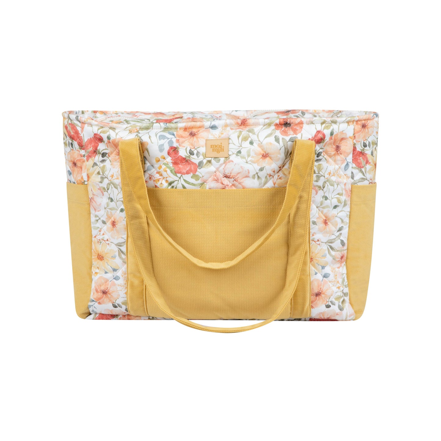 Moi Mili Flower Power Mom Weekender Bag - Large floral quilted cotton bag