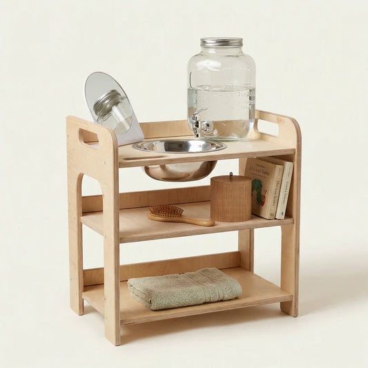 Montessori Wash Station with Lid - Small Single
