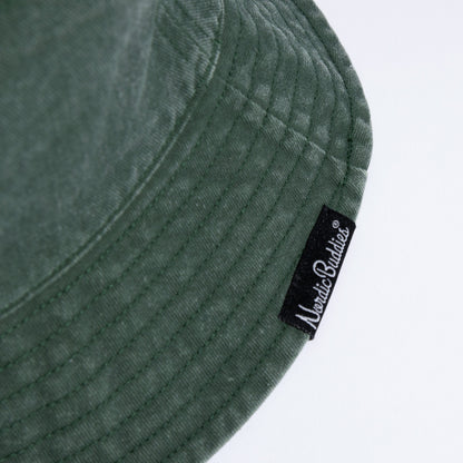 Moomin Classics Washed Denim Bucket Hat - Green