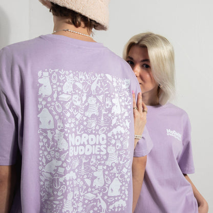 Moomin Heavy Unisex T-shirt - Lilac