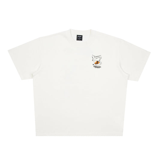 Front view of official 80 Heavy T-Shirt Tiger White - Premium Moomin graphic tee by Nordicbuddies.