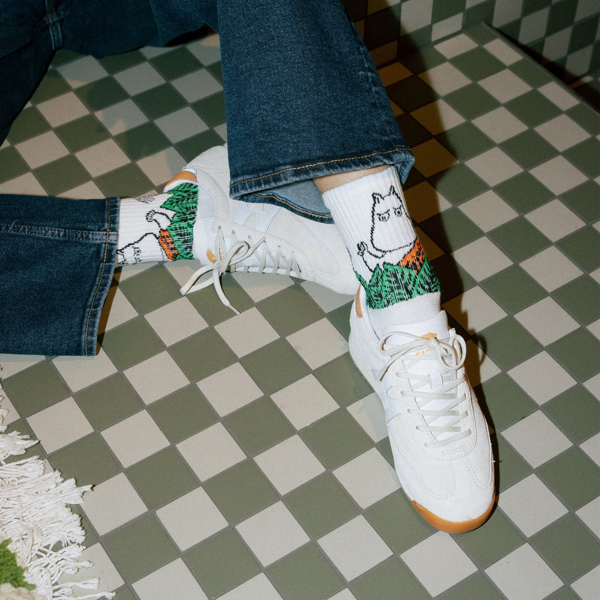 Moomin Jungle Women's Retro Socks - White