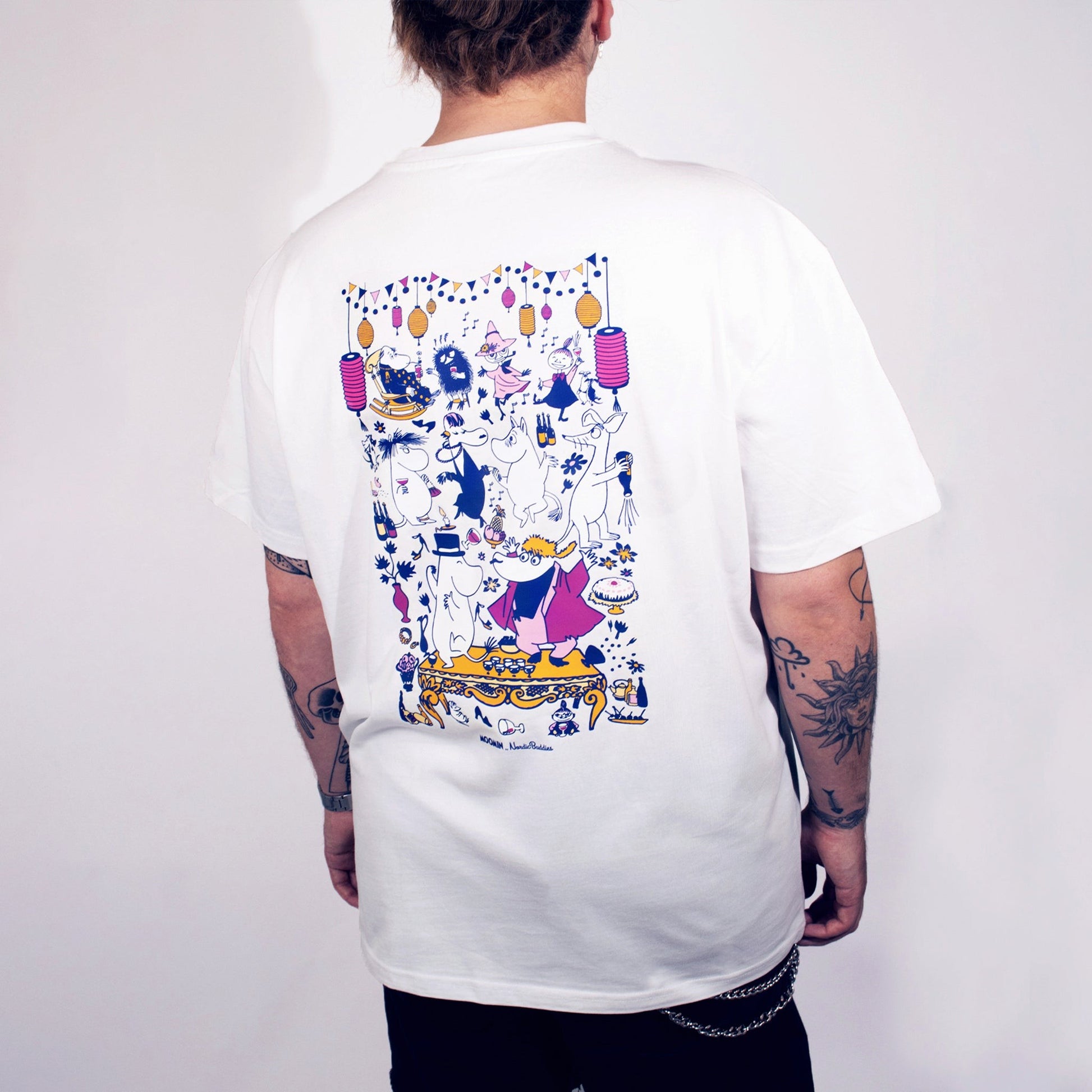 Moomin Party Heavy Unisex T-shirt - White