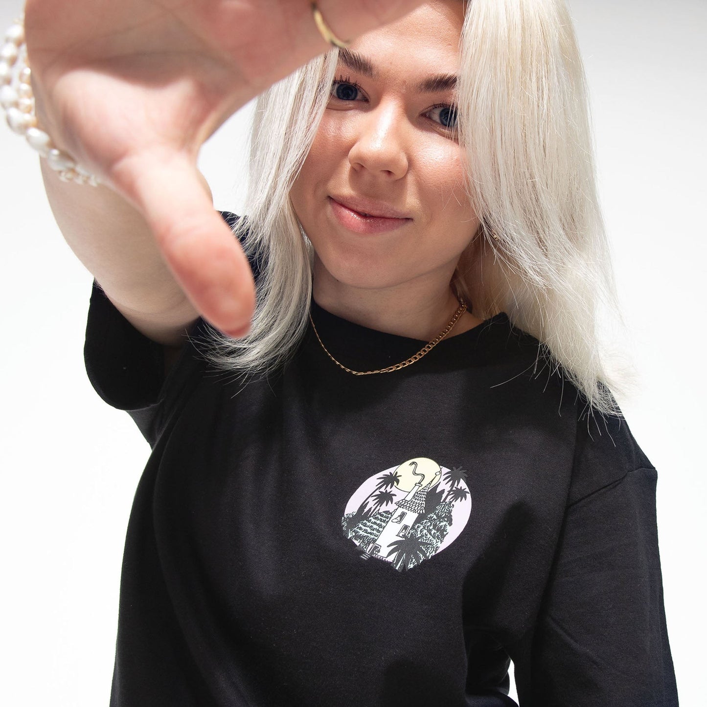 Moomintroll Jungle Heavy Unisex T-shirt - Black