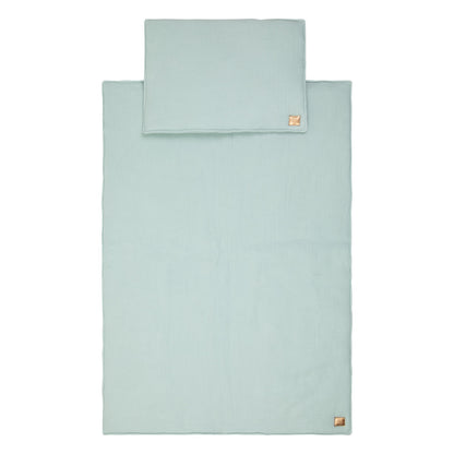 Moi Mili Mint Muslin Set - Refreshing light green cotton blanket and pillow