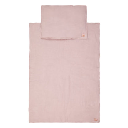 Moi Mili Baby Pink Muslin Set - Breathable cotton baby blanket and flat pillow