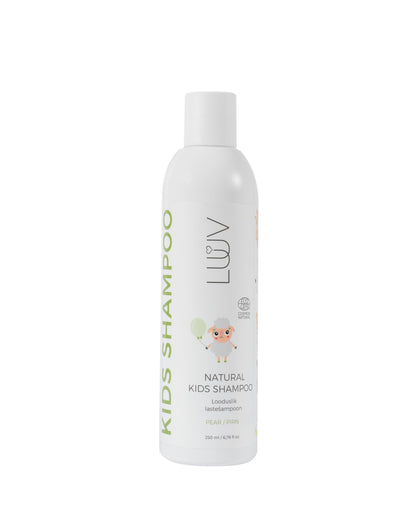 Natural Kid's Shampoo Pear COSMOS, 200ml - 100% natural organic kids shampoo by LUUV.