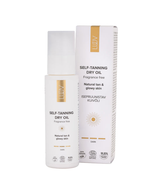 Natural Self Tanning Dry Oil COSMOS, 100ml - Fast-drying organic golden glow by LUUV. 
+1