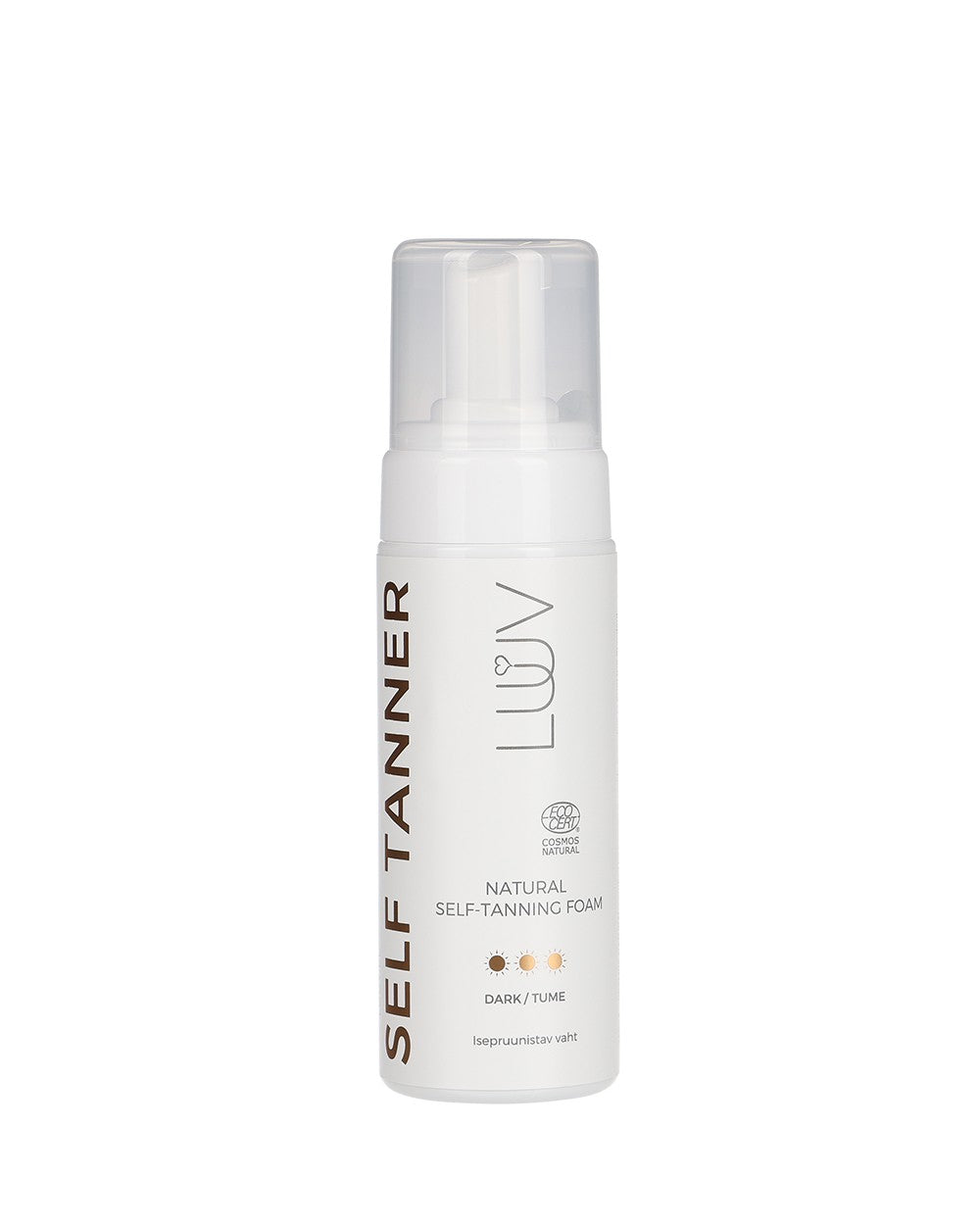 Natural Self Tanning Foam COSMOS, 150ml - Easy application streak-free tanning mousse by LUUV. 
+1
