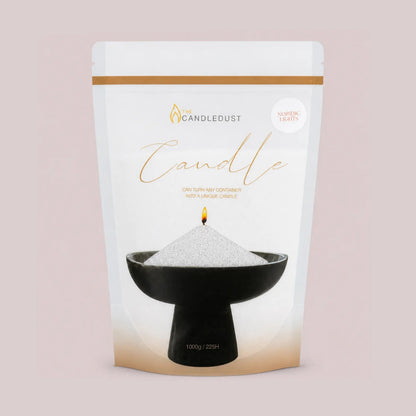 Candledust Nordic Lights scented pearled candle sand in a 1kg resealable refill pouch