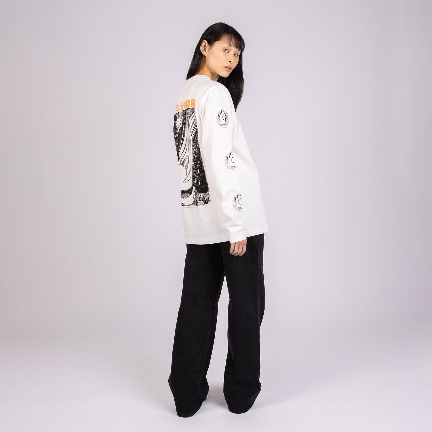 Novels Longsleeve Shirt With Cuffrib Unisex - White