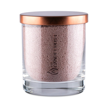 Candledust Nude unscented pearled candle in a 160g glass jar with cotton wick