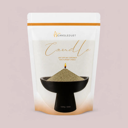 Candledust Olive Green unscented pearled candle sand in a 1kg resealable refill pouch