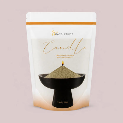 Candledust Olive Green unscented pearled candle sand in a 350g resealable refill pouch