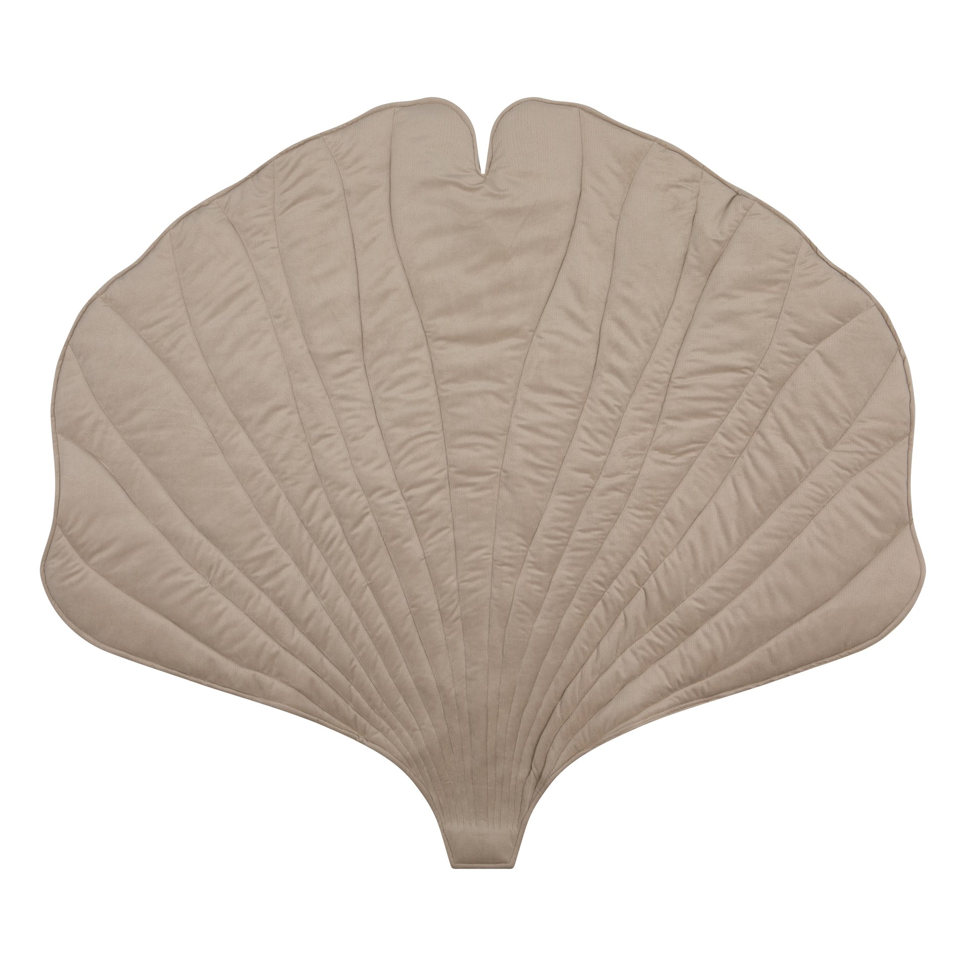 Moi Mili Cream Ginkgo Leaf Playmat - Leaf-shaped baby mat in organic cotton and soft velvet