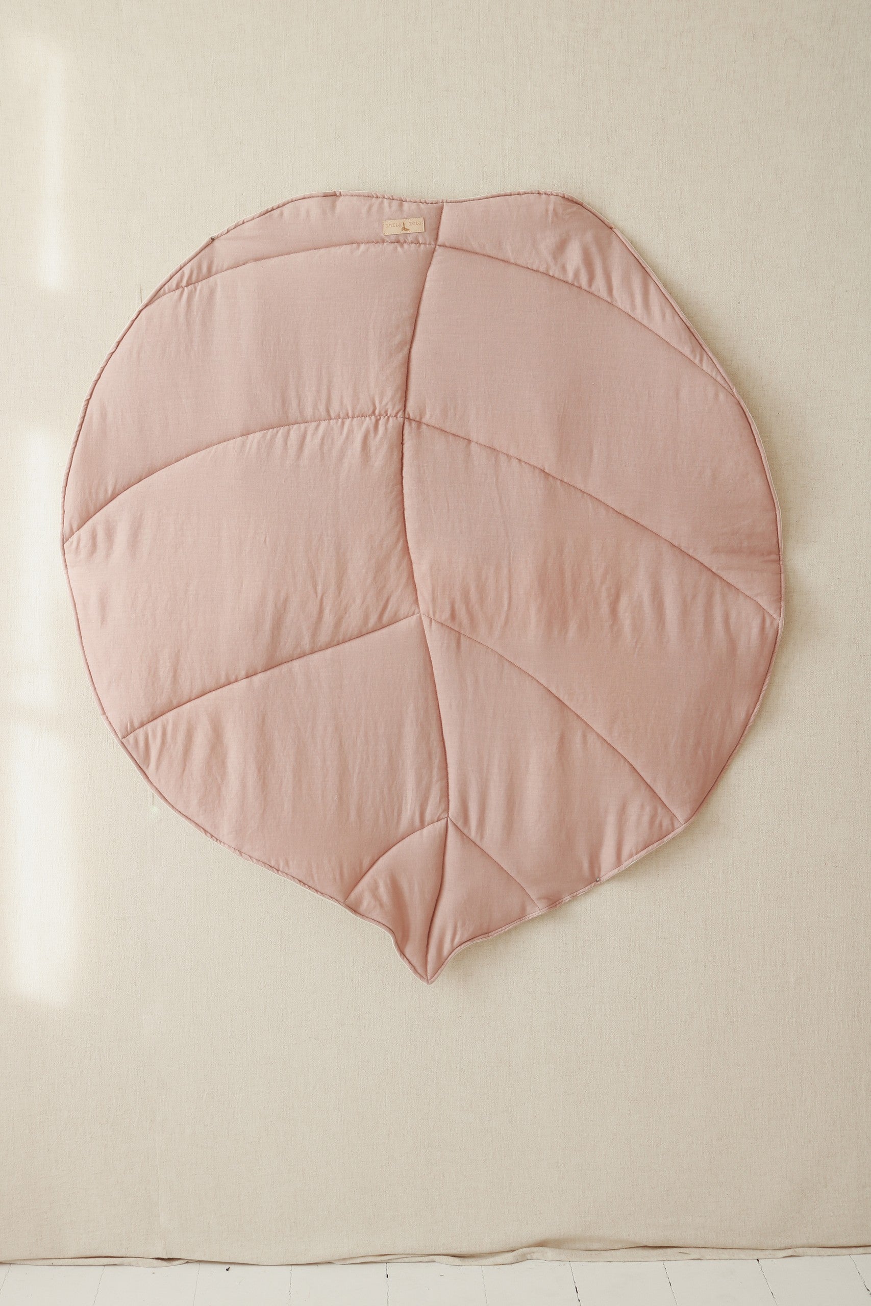 Handmade in Poland: OEKO-TEX certified Powder Pink linen playmat for nursery
