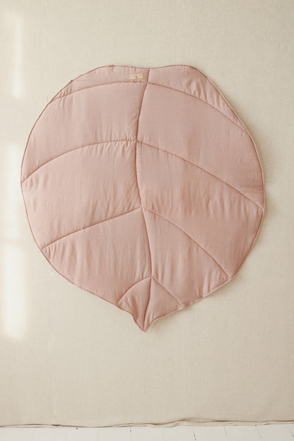 Handmade in Poland: OEKO-TEX certified Powder Pink linen playmat for nursery