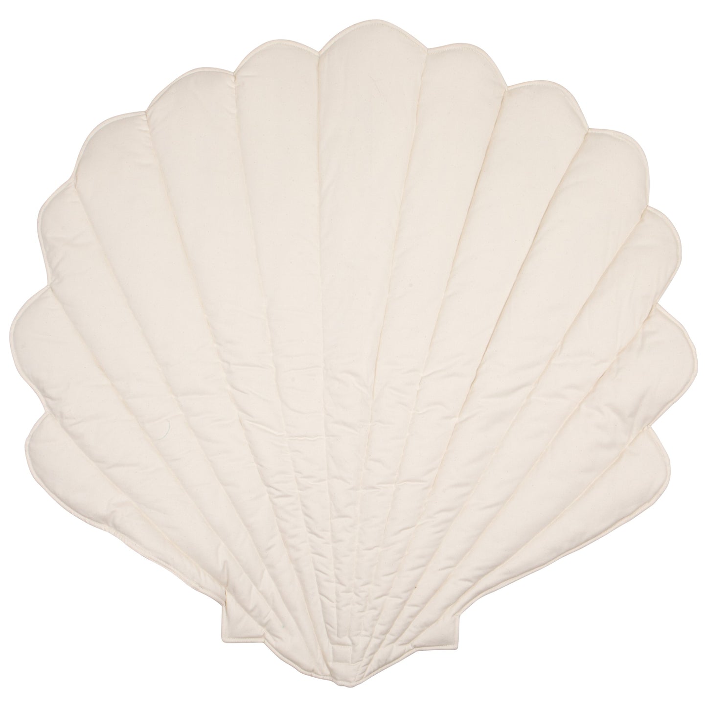Moi Mili Shell Playmat Sand - Shell-shaped baby mat in organic cotton and linen