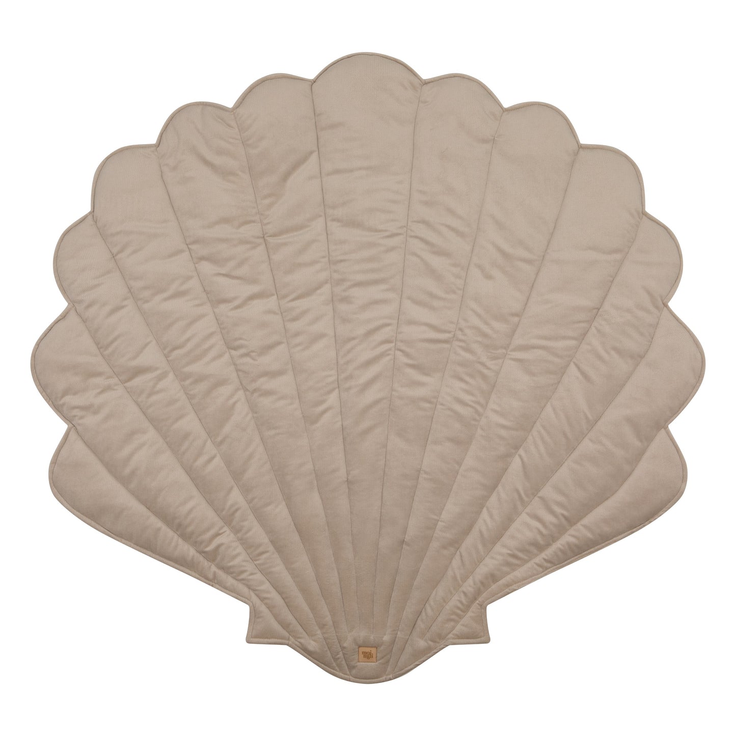 Handmade in Poland: OEKO-TEX certified Beige velvet shell playmat for nursery