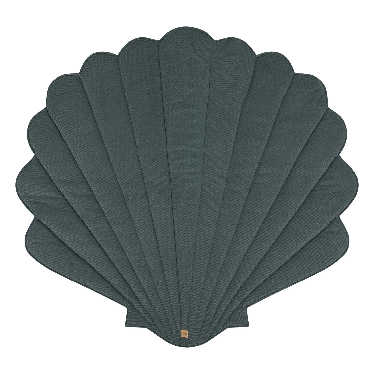 Moi Mili Blue Shell Playmat - Shell-shaped baby mat in organic cotton and soft velvet