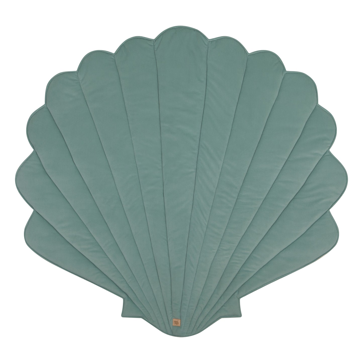 Moi Mili Mint Shell Playmat - Shell-shaped baby mat in organic cotton and soft velvet
