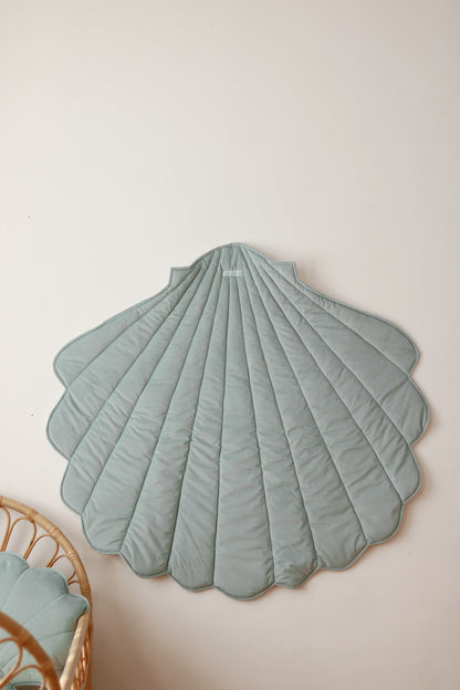 Handmade in Poland: OEKO-TEX certified Mint velvet shell playmat for nursery
