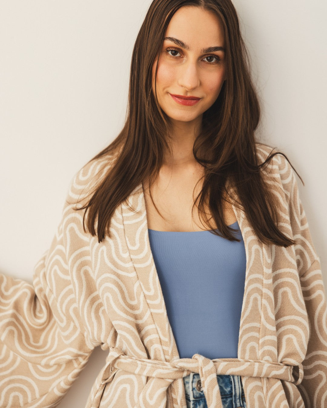 Breathable and airy beach cover-up for women - Sand