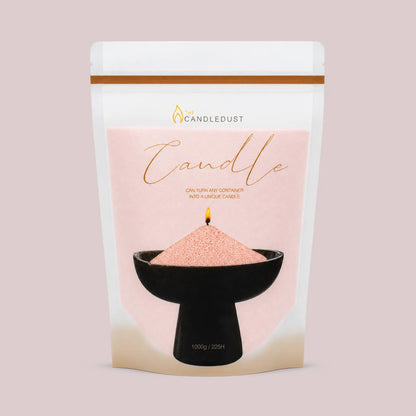 Candledust Peach unscented pearled candle sand in a 1kg resealable refill pouch