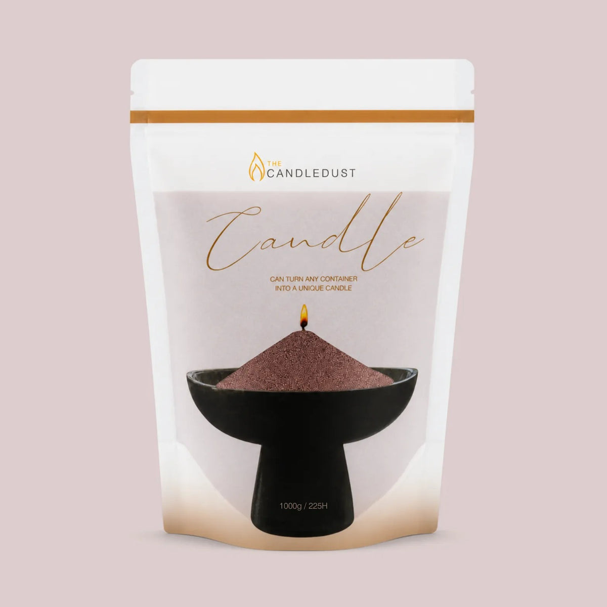 Candledust Pecan unscented pearled candle sand in a 1kg resealable refill pouch