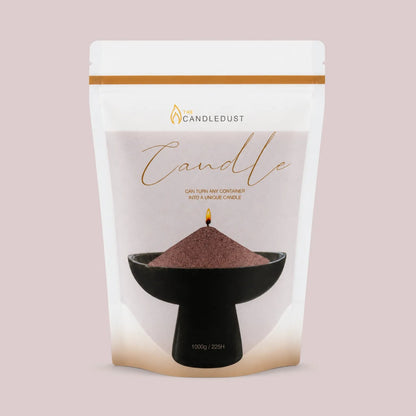 Candledust Pecan unscented pearled candle sand in a 1kg resealable refill pouch