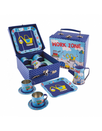 Floss and Rock Tea and Cooking Set for Kids - Construction, interactive musical tea set for children, perfect for imaginative role-play and tea parties.