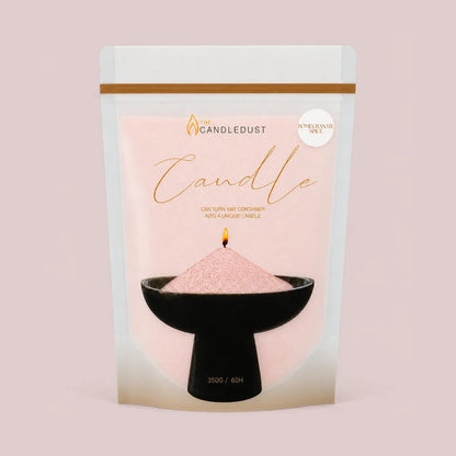 Candledust Pomegranate Spice rich scented pearled candle sand in a 350g resealable refill pouch