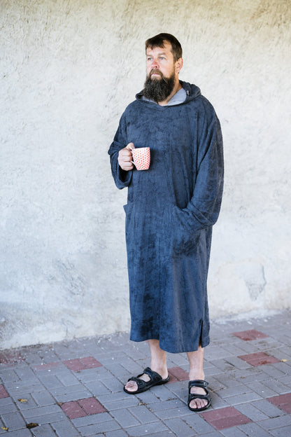Long-Sleeve Poncho for Adults - Bamboo Terry