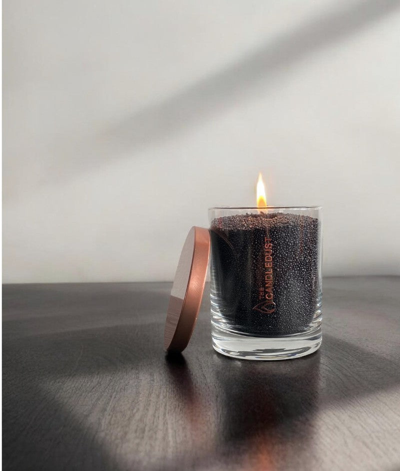 Flame of Black unscented vegetable wax powder candle refill 330g