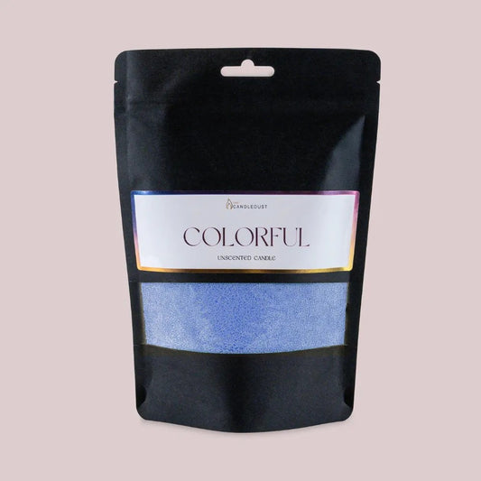 Dark Blue unscented vegetable wax powder candle refill 330g