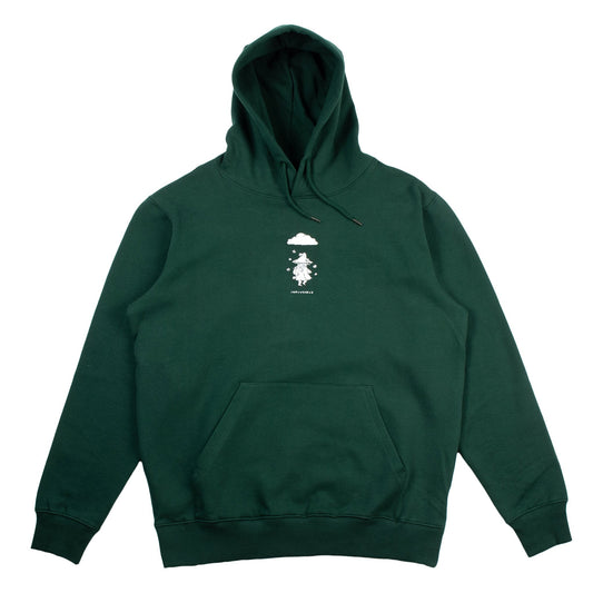 Official Moomin Snufkin premium heavy cotton hoodie front view