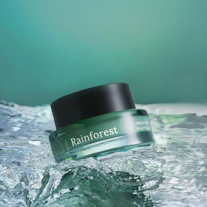 USVA Rainforest omega rich beauty balm on a water background