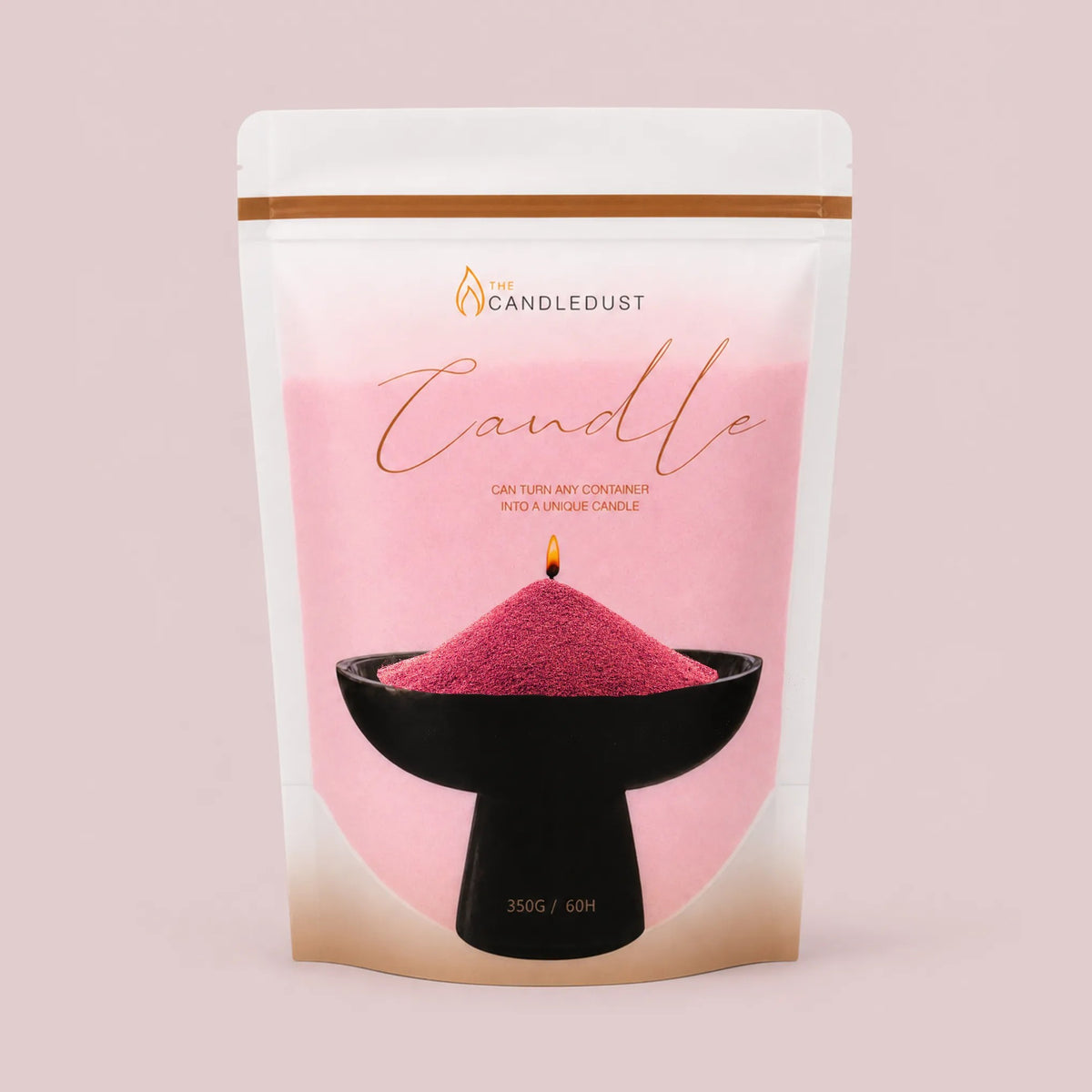 Candledust Red unscented pearled candle sand in a 1kg resealable refill pouch