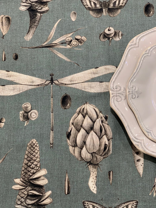 Round Tablecloth - Seeds Aqua