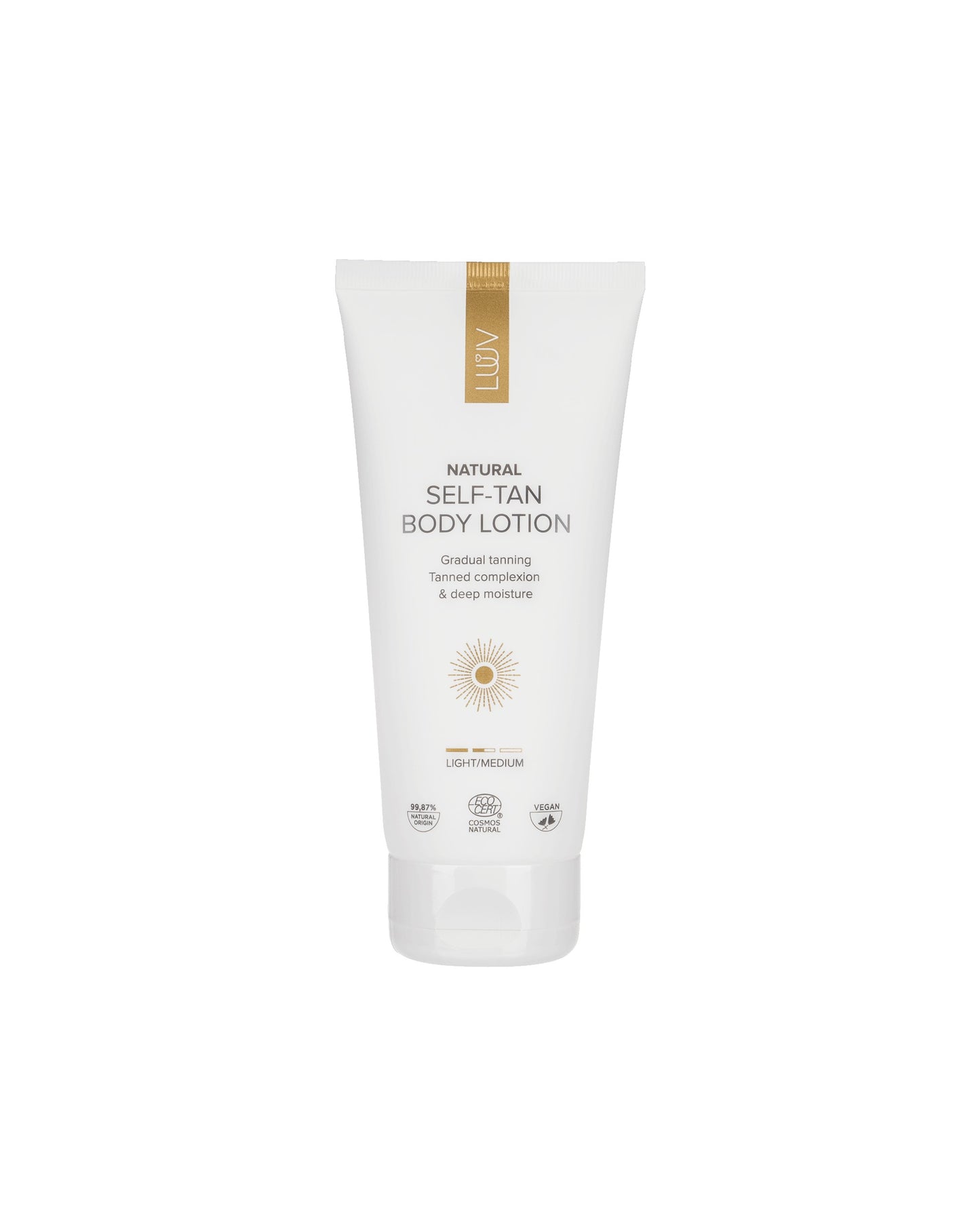 Self-Tanning Body Lotion COSMOS, 200ml - Gradual natural tan without yellow undertones by LUUV. 
+1
