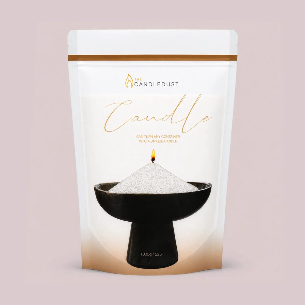 Candledust Silver unscented pearled candle sand in a 1kg resealable refill pouch