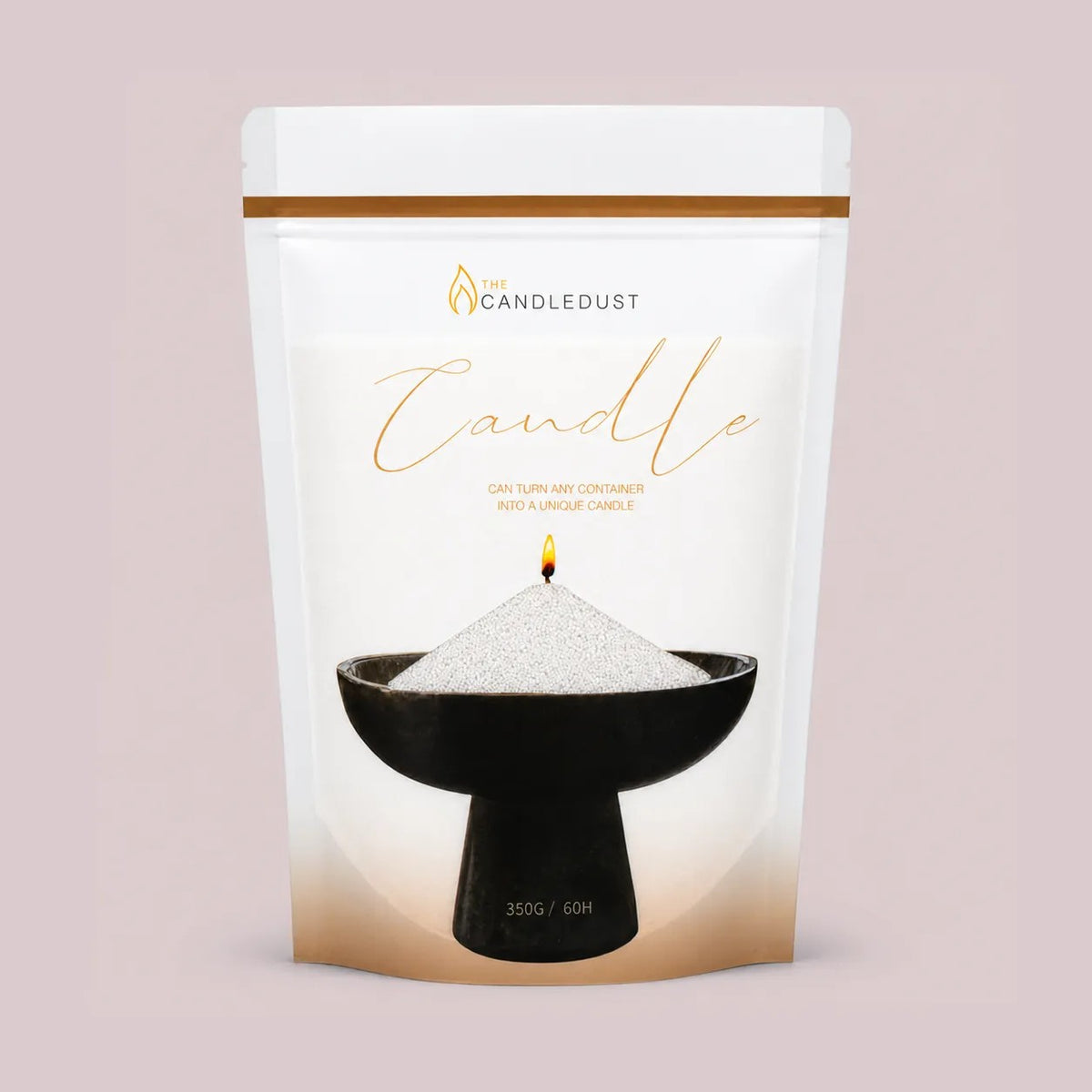 Candledust Silver unscented pearled candle sand in a 350g resealable refill pouch